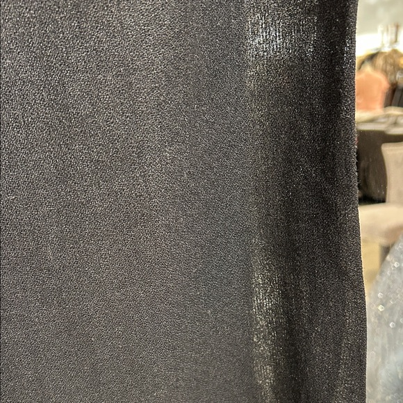 Chic GUCCI Women’s Black Gauze Linen/Rayon Drawstring Pants - Picture 3 of 3